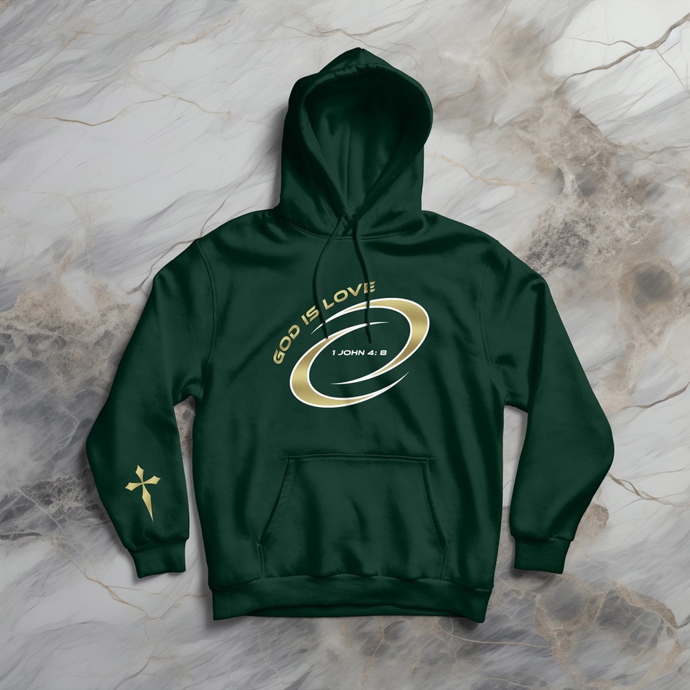 Men’s Hoodie God Is Love Christian Faith Sweatshirt